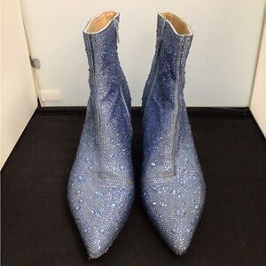 Betsey Johnson Blue Heeled Boots